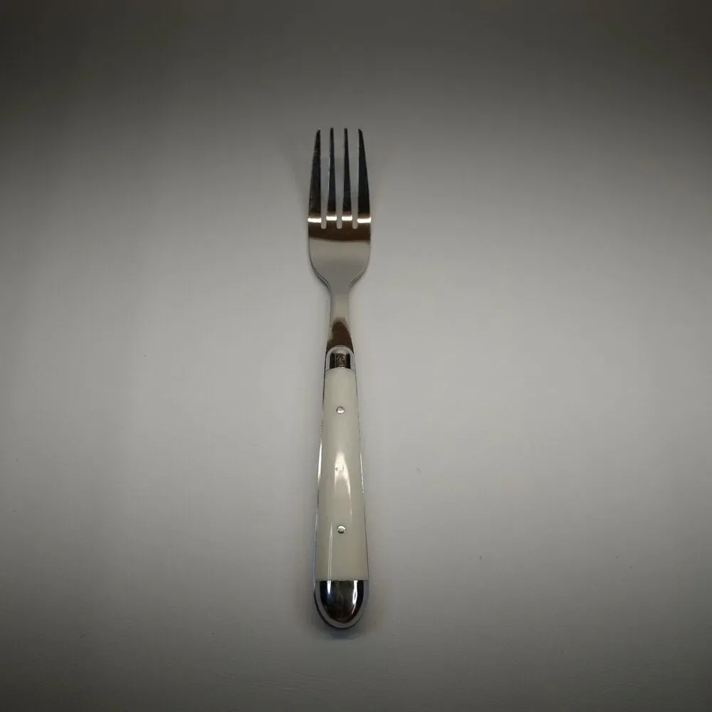 Jean Dubost Pantry White Dinner Fork Stainless Flatware Replacement Discontinued